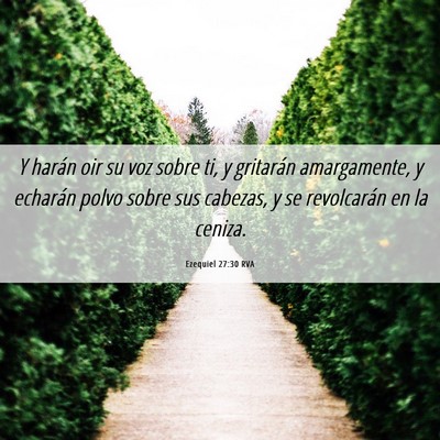 Picture 06 - Ezequiel 27:30 RVA - Y harán oir su voz sobre ti, y gritarán - Bible Verse Picture