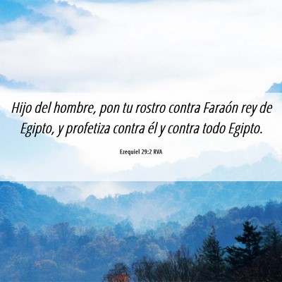 Picture 06 - Ezequiel 29:2 RVA - Hijo del hombre, pon tu rostro contra Faraón rey - Bible Verse Picture