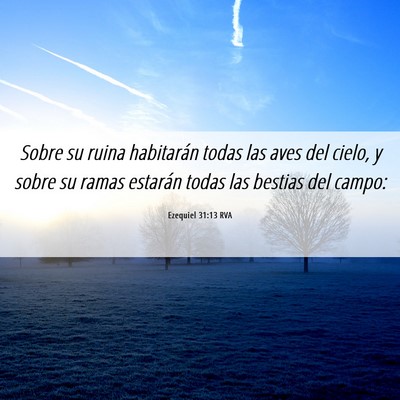 Picture 06 - Ezequiel 31:13 RVA - Sobre su ruina habitarán todas las aves del - Bible Verse Picture