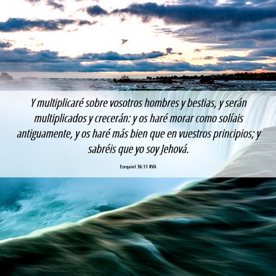 Picture 06 - Ezequiel 36:11 RVA - Y multiplicaré sobre vosotros hombres y bestias, - Bible Verse Picture