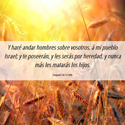 Picture 06 - Ezequiel 36:12 RVA - Y haré andar hombres sobre vosotros, á mi - Bible Verse Picture