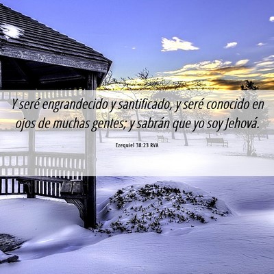 Picture 06 - Ezequiel 38:23 RVA - Y seré engrandecido y santificado, y seré - Bible Verse Picture