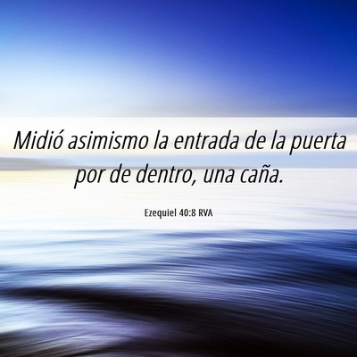Picture 06 - Ezequiel 40:8 RVA - Midió asimismo la entrada de la puerta por de - Bible Verse Picture