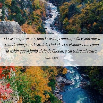 Picture 06 - Ezequiel 43:3 RVA - Y la visión que vi era como la visión, como - Bible Verse Picture