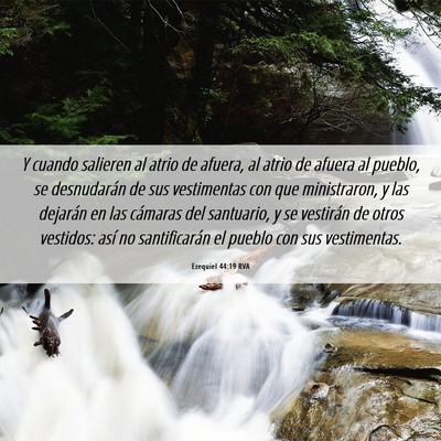 Picture 06 - Ezequiel 44:19 RVA - Y cuando salieren al atrio de afuera, al atrio de - Bible Verse Picture