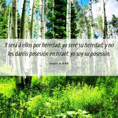 Picture 06 - Ezequiel 44:28 RVA - Y será á ellos por heredad: yo seré su - Bible Verse Picture