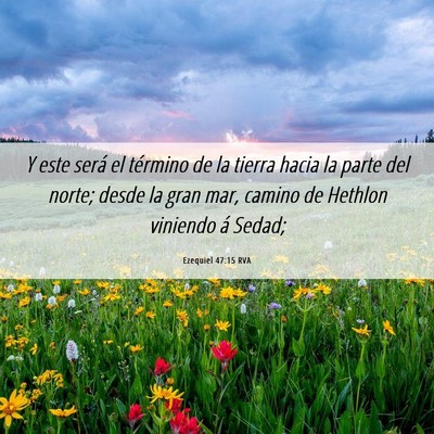 Picture 06 - Ezequiel 47:15 RVA - Y este será el término de la tierra hacia la - Bible Verse Picture