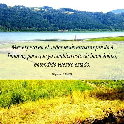Picture 06 - Filipenses 2:19 RVA - Mas espero en el Señor Jesús enviaros presto á - Bible Verse Picture