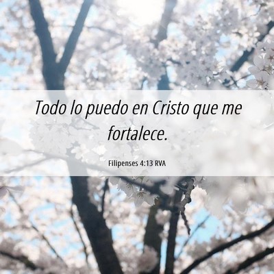 Picture 06 - Filipenses 4:13 RVA - Todo lo puedo en Cristo que me - Bible Verse Picture