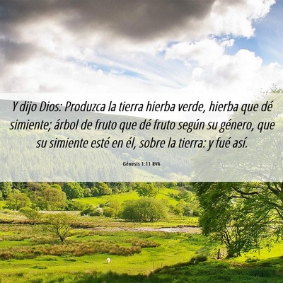 Picture 06 - Génesis 1:11 RVA - Y dijo Dios: Produzca la tierra hierba verde, - Bible Verse Picture