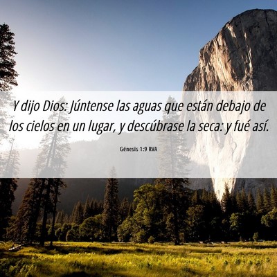 Picture 06 - Génesis 1:9 RVA - Y dijo Dios: Júntense las aguas que están - Bible Verse Picture
