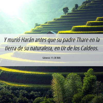 Picture 06 - Génesis 11:28 RVA - Y murió Harán antes que su padre Thare en la - Bible Verse Picture