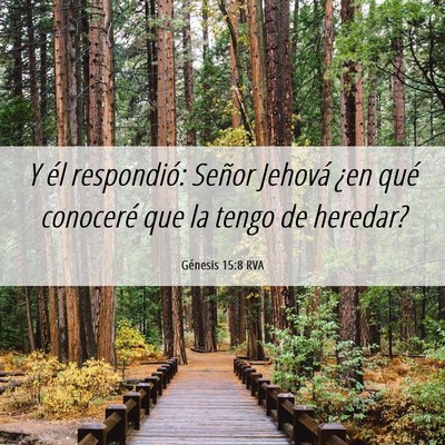 Picture 06 - Génesis 15:8 RVA - Y él respondió: Señor Jehová ¿en qué - Bible Verse Picture