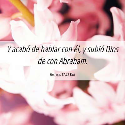 Picture 06 - Génesis 17:22 RVA - Y acabó de hablar con él, y subió Dios de con - Bible Verse Picture