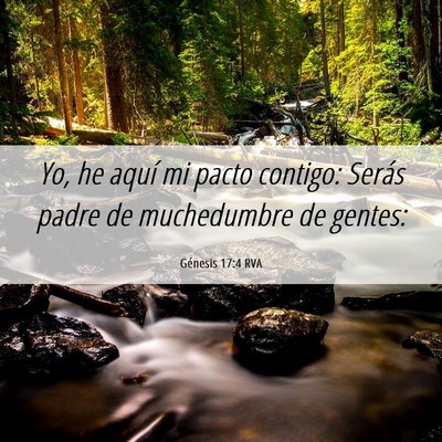 Picture 06 - Génesis 17:4 RVA - Yo, he aquí mi pacto contigo: Serás padre de - Bible Verse Picture