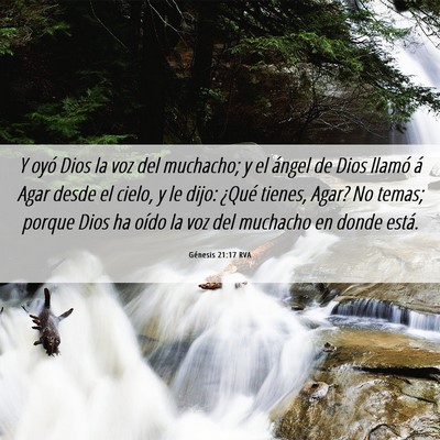 Picture 06 - Génesis 21:17 RVA - Y oyó Dios la voz del muchacho; y el ángel de - Bible Verse Picture
