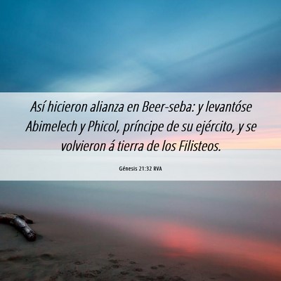 Picture 06 - Génesis 21:32 RVA - Así hicieron alianza en Beer-seba: y levantóse - Bible Verse Picture