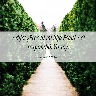 Picture 06 - Génesis 27:24 RVA - Y dijo: ¿Eres tú mi hijo Esaú? Y él - Bible Verse Picture