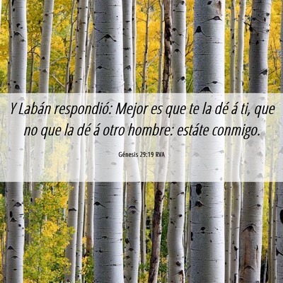 Picture 06 - Génesis 29:19 RVA - Y Labán respondió: Mejor es que te la dé á - Bible Verse Picture