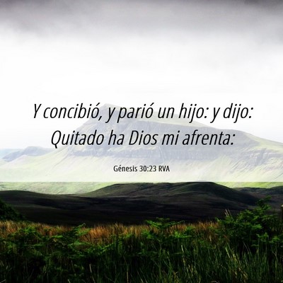 Picture 06 - Génesis 30:23 RVA - Y concibió, y parió un hijo: y dijo: Quitado ha - Bible Verse Picture