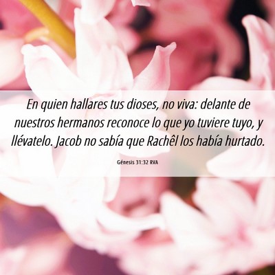 Picture 06 - Génesis 31:32 RVA - En quien hallares tus dioses, no viva: delante de - Bible Verse Picture