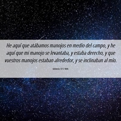 Picture 06 - Génesis 37:7 RVA - He aquí que atábamos manojos en medio del - Bible Verse Picture