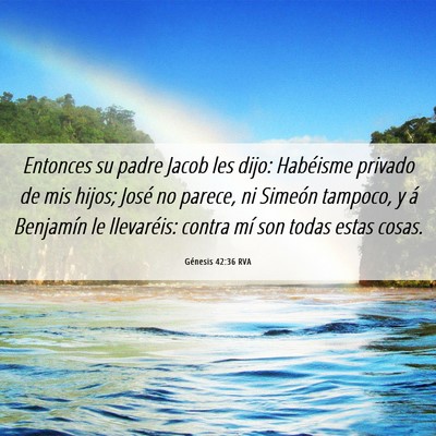 Picture 06 - Génesis 42:36 RVA - Entonces su padre Jacob les dijo: Habéisme - Bible Verse Picture