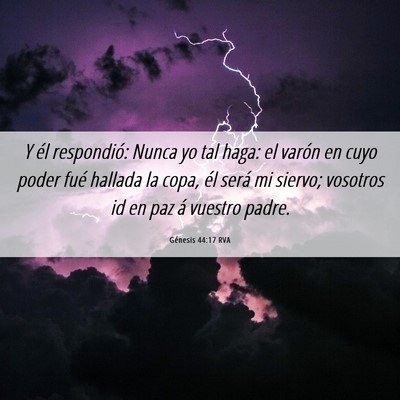 Picture 06 - Génesis 44:17 RVA - Y él respondió: Nunca yo tal haga: el varón en - Bible Verse Picture