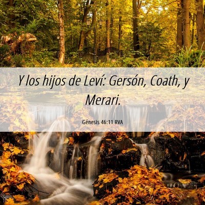 Picture 06 - Génesis 46:11 RVA - Y los hijos de Leví: Gersón, Coath, y - Bible Verse Picture