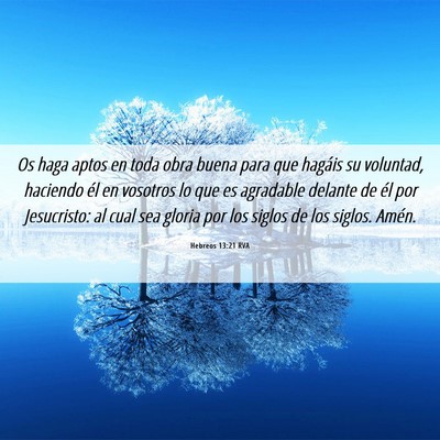 Picture 06 - Hebreos 13:21 RVA - Os haga aptos en toda obra buena para que hagáis - Bible Verse Picture