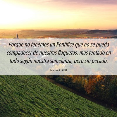 Picture 06 - Hebreos 4:15 RVA - Porque no tenemos un Pontífice que no se pueda - Bible Verse Picture