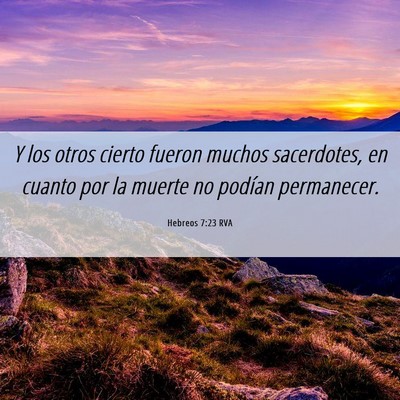 Picture 06 - Hebreos 7:23 RVA - Y los otros cierto fueron muchos sacerdotes, en - Bible Verse Picture