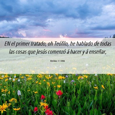 Picture 06 - Hechos 1:1 RVA - EN el primer tratado, oh Teófilo, he hablado de - Bible Verse Picture