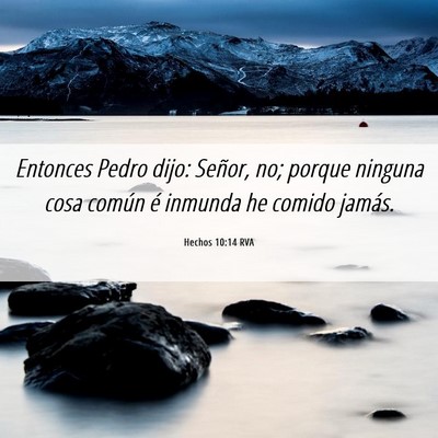 Picture 06 - Hechos 10:14 RVA - Entonces Pedro dijo: Señor, no; porque ninguna - Bible Verse Picture