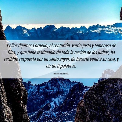 Picture 06 - Hechos 10:22 RVA - Y ellos dijeron: Cornelio, el centurión, varón - Bible Verse Picture