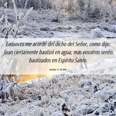Picture 06 - Hechos 11:16 RVA - Entonces me acordé del dicho del Señor, como - Bible Verse Picture