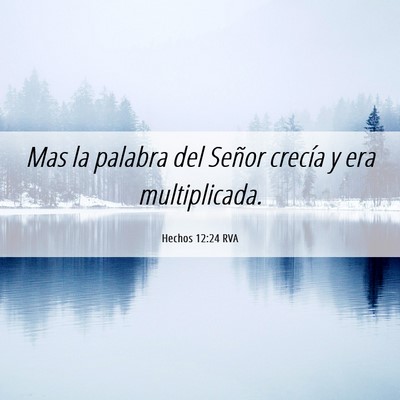 Picture 06 - Hechos 12:24 RVA - Mas la palabra del Señor crecía y era - Bible Verse Picture