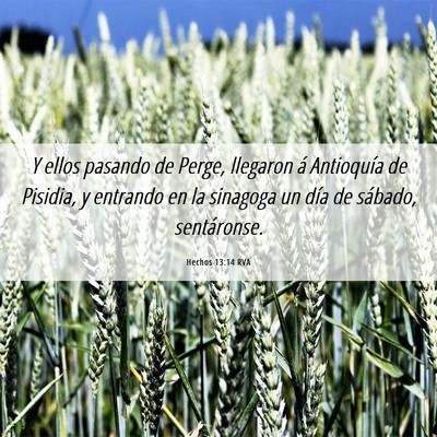 Picture 06 - Hechos 13:14 RVA - Y ellos pasando de Perge, llegaron á Antioquía - Bible Verse Picture