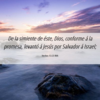 Picture 06 - Hechos 13:23 RVA - De la simiente de éste, Dios, conforme á la - Bible Verse Picture