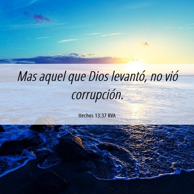 Picture 06 - Hechos 13:37 RVA - Mas aquel que Dios levantó, no vió - Bible Verse Picture