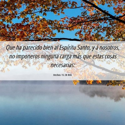 Picture 06 - Hechos 15:28 RVA - Que ha parecido bien al Espíritu Santo, y á - Bible Verse Picture