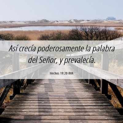 Picture 06 - Hechos 19:20 RVA - Así crecía poderosamente la palabra del Señor, - Bible Verse Picture
