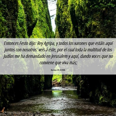 Picture 06 - Hechos 25:24 RVA - Entonces Festo dijo: Rey Agripa, y todos los - Bible Verse Picture