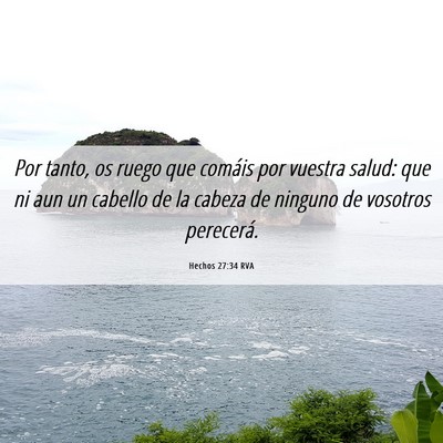 Picture 06 - Hechos 27:34 RVA - Por tanto, os ruego que comáis por vuestra - Bible Verse Picture