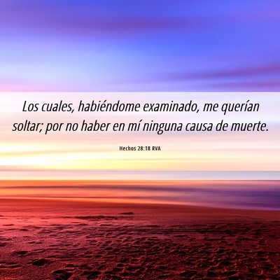 Picture 06 - Hechos 28:18 RVA - Los cuales, habiéndome examinado, me querían - Bible Verse Picture