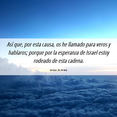 Picture 06 - Hechos 28:20 RVA - Así que, por esta causa, os he llamado para - Bible Verse Picture