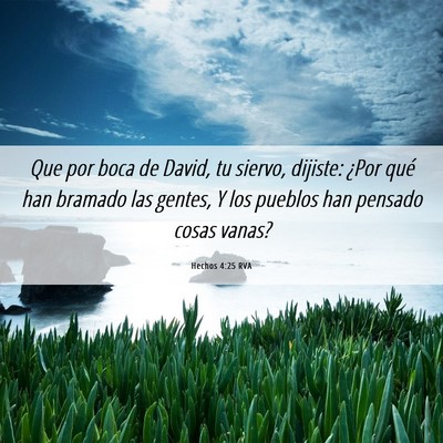 Picture 06 - Hechos 4:25 RVA - Que por boca de David, tu siervo, dijiste: ¿Por - Bible Verse Picture