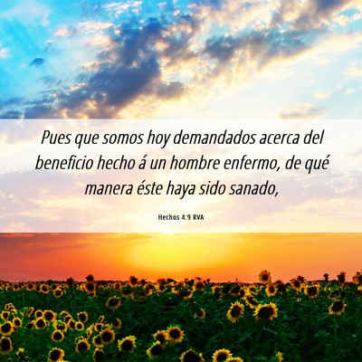 Picture 06 - Hechos 4:9 RVA - Pues que somos hoy demandados acerca del - Bible Verse Picture