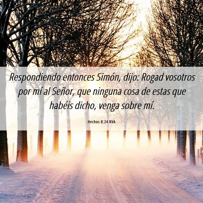 Picture 06 - Hechos 8:24 RVA - Respondiendo entonces Simón, dijo: Rogad - Bible Verse Picture