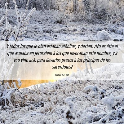 Picture 06 - Hechos 9:21 RVA - Y todos los que le oían estaban atónitos, y - Bible Verse Picture